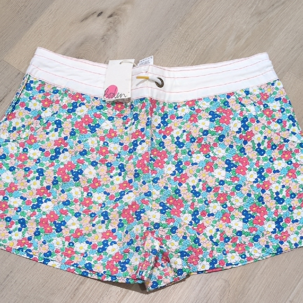 Boden Multicolor Floral High-Waist Women’s Shorts